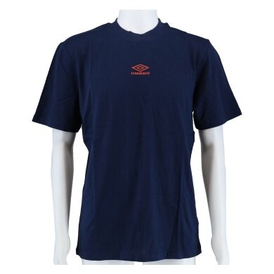 umbro Freizeit-Tshirt Diamond Small Logo Tee (Baumwolle) indigoblau/rot Herren