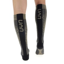 UYN Skisocke Cashmere Shiny Ski (edle Kaschmirsocken, atmungsaktivit) gold/schwarz Damen -1 Paar