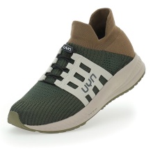 UYN Sneaker-Laufschuhe Nature Tune Vibram (Merinowolle, nahtlos, wasserabweisend) olivegrün/braun Herren