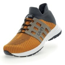 UYN Sneaker-Laufschuhe Nature Tune (Merinowolle, flexibel, nahtlos) senfgelb/grau Herren