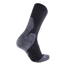 UYN Trekkingsocke Cool Merino (Merinowolle/Natex) schwarz/grau melange Herren - 1 Paar