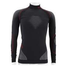 UYN Funktions-Langarmshirt Evolutyon Turtle Neck enganliegend Unterwäsche charcoal/weiss/rot Herren