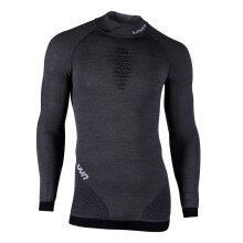 UYN Langarmshirt Fusyon Turtleneck (aus hochwertiger Merinowolle, weich, mit Rollkragen) grau Herren