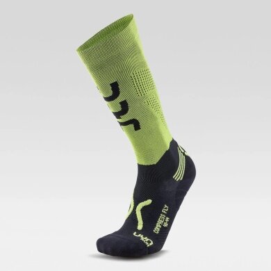 UYN Laufsocke Compression Fly (Kompressionssocke , für intensive Laufeinheiten) limegrün/schwarz Herren - 1 Paar