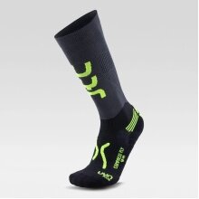 UYN Laufsocke Compression Fly (Kompressionssocke , für intensive Laufeinheiten) anthrazitgrau/lime Herren - 1 Paar