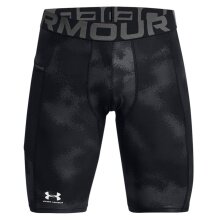 Under Armour Sport-Leggings Printed HG (Tight, enganliegend) kurz schwarz/grau Herren