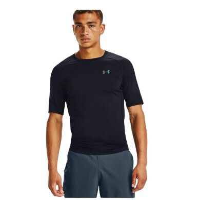 Under Armour Sport-Shirt HG Rush 2.0 Comp (enganliegend, atmungsaktivität) schwarz Herren