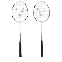 Victor Badmintonschläger AL2200 (98g/ausgewogen/mittel) <b>weiss</b>- besaitet - <b>( 2er SET ) </b>