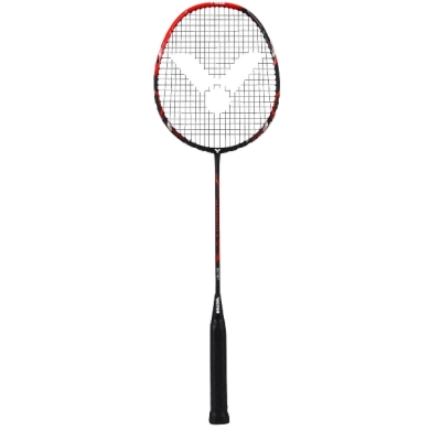 Victor Badmintonschläger Ultramate 6 (sehr kopflastig, mittel) schwarz/rot - besaitet -