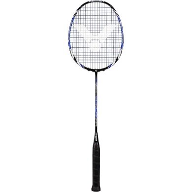 Victor Badmintonschläger V-4000 Wave Tech (88g/kopflastig/mittel) schwarz/blau - besaitet -