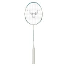 Victor Badmintonschläger Auraspeed 9 R (ausgewogen/flexibel) weiss/grün - besaitet -