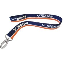 Victor Schlüsselband Lanyard - 43cm dunkelblau/orange