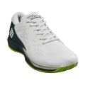 Wilson Tennisschuhe Rush Pro Ace Clay/Sandplatz (2E/weit) 2024 weiss/grün Herren