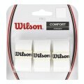 Wilson Overgrip Pro 0.6mm (Komfort/glatt/leicht haftend) weiss 3er