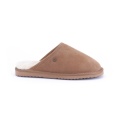 Warmbat Pantoffel Classic Suede mit Merino Schaffell cognacbraun Hausschuhe