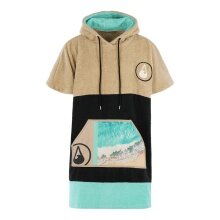 Wave Hawaii Poncho Ericeira (Baumwolle) 160-190cm braun/schwarz/mint Herren/Damen