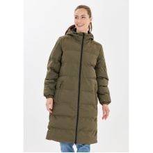 Whistler Winter-Steppmantel Abella Long Padded (Kapuze, warm, atmungsaktiv) dunkelgrün Damen