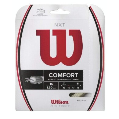 Besaitung mit Tennissaite Wilson NXT (Armschonung+Touch) natur