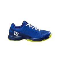 Wilson Tennisschuhe Rush Pro L Allcourt 2024 blau/gelb Kinder