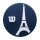 Wilson Schwingungsdämpfer Roland Garros Eiffel Tower navyblau/weiss - 1 Stück