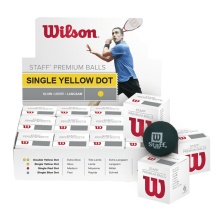 Wilson Squashball Staff (1 gelber Punkt, Speed langsam) schwarz - 1 Ball