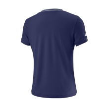 Wilson Tennis-Shirt Team V-Neck #18 dunkelblau Mädchen