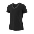 Wilson Tennis-Shirt Team V-Neck schwarz Mädchen