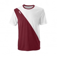 Wilson Tennis Tshirt Team II Crew weinrot/weiss Herren