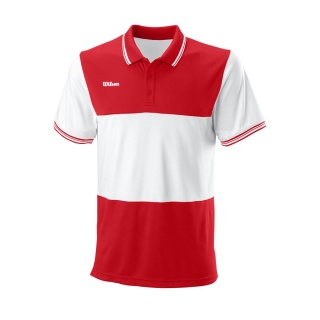 Wilson Tennis-Polo Team II rot/weiss Herren