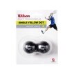 Wilson Squashball Staff (1 gelber Punkt, Speed langsam) schwarz - Blister 2 Bälle