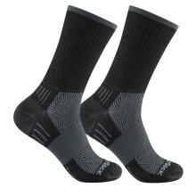 Wrightsock Wandersocke Crew Escape (extra Frottee-Polsterung) schwarz/grau - 1 Paar