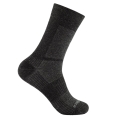 Wrightsock Wandersocke Crew Merino Coolmesh II (dünn, Merinowolle) grau/schwarz - 1 Paar