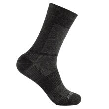 Wrightsock Wandersocke Crew Merino Coolmesh II (dünn, Merinowolle) grau/schwarz - 1 Paar