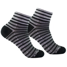 Wrightsock Sportsocken Quarter Coolmesh II (dünn, atmungsaktiv, bequem) grau/schwarz - 1 Paar