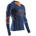 X-Bionic Funktions-Langarmshirt Energy Accumulator Light Half Zip Unterwäsche marineblau/orange Herren