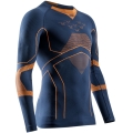 X-Bionic Funktions-Langarmshirt Energy Accumulator Light (ideale Thermoregulation) Unterwäsche marineblau/orange Herren