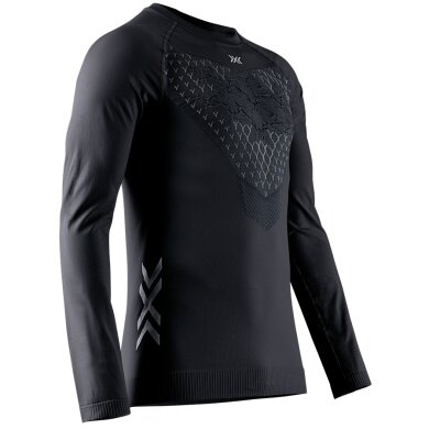 X-Bionic Funktions-Langarmshirt Twyce Run Shirt (enganliegend) Unterwäsche schwarz/charcoal Herren