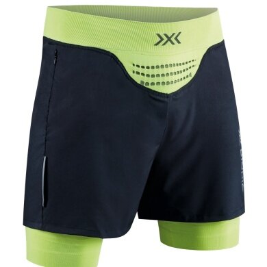 X-Bionic Laufhose Short Running Effektor 4D Streamlite (eingehängte Innenhose) kurz schwarz/lime Herren