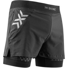 X-Bionic Laufhose Twyce Race 2in1 Short (eingehängte Innenhose) kurz schwarz/charcoalgrau Herren