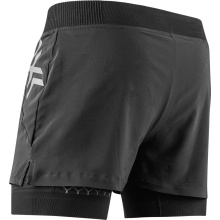 X-Bionic Laufhose Twyce Race 2in1 Short (eingehängte Innenhose) kurz schwarz/charcoalgrau Herren