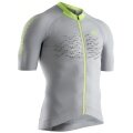 X-Bionic Fahrrad-Shirt The Trick 4.0 Full-Zip Kurzarm grau/lime Herren