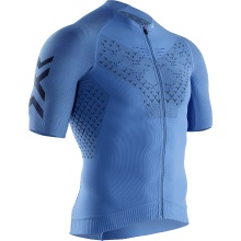 X-Bionic Fahrrad-Shirt Twyce 4.0 Kurzarm-Full-Zip blau Herren