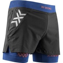 X-Bionic Laufhose Twyce Race 2in1 Short (eingehängte Innenhose) kurz schwarz/dunkelblau/orange Herren