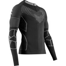 X-Bionic Lauf-Langarmshirt Twyce Run Shirt LS (enganliegend) schwarz/charcoalgrau Herren