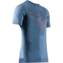 X-Bionic Laufshirt Twyce Run (enganliegend) Kurzarm mineralblau/orange Herren