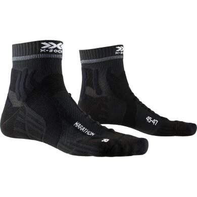 X-Socks Laufsocke Marathon - für Langstreckenläufer - schwarz Herren - 1 Paar