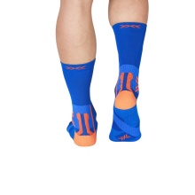 X-Socks Laufsocke Crew Run Perform Warm blau/orange Herren - 1 Paar