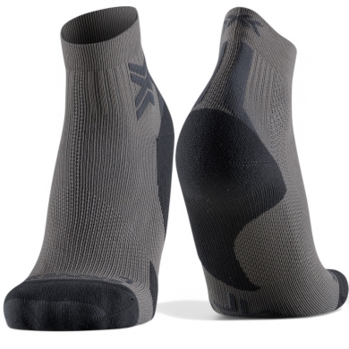 X-Socks Laufsocke Run Discover Ankle fluo dunkelbraun/schwarz Herren - 1 Paar