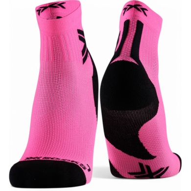 X-Socks Laufsocke Run Discover Ankle fluo pink/schwarz Herren - 1 Paar