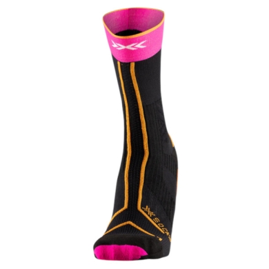 X-Socks Laufsocke Trailrun Terraskin Expert Crew schwarz/orange/pink Herren - 1 Paar